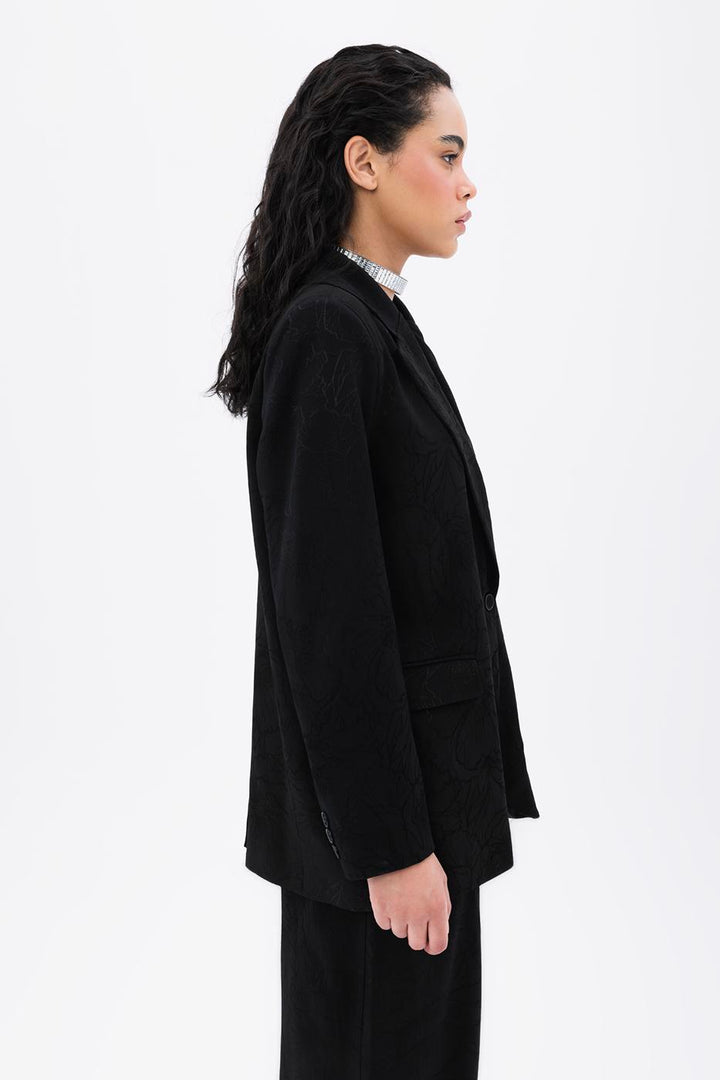 BSL Women Satin Blazer Jacket - Sioux City