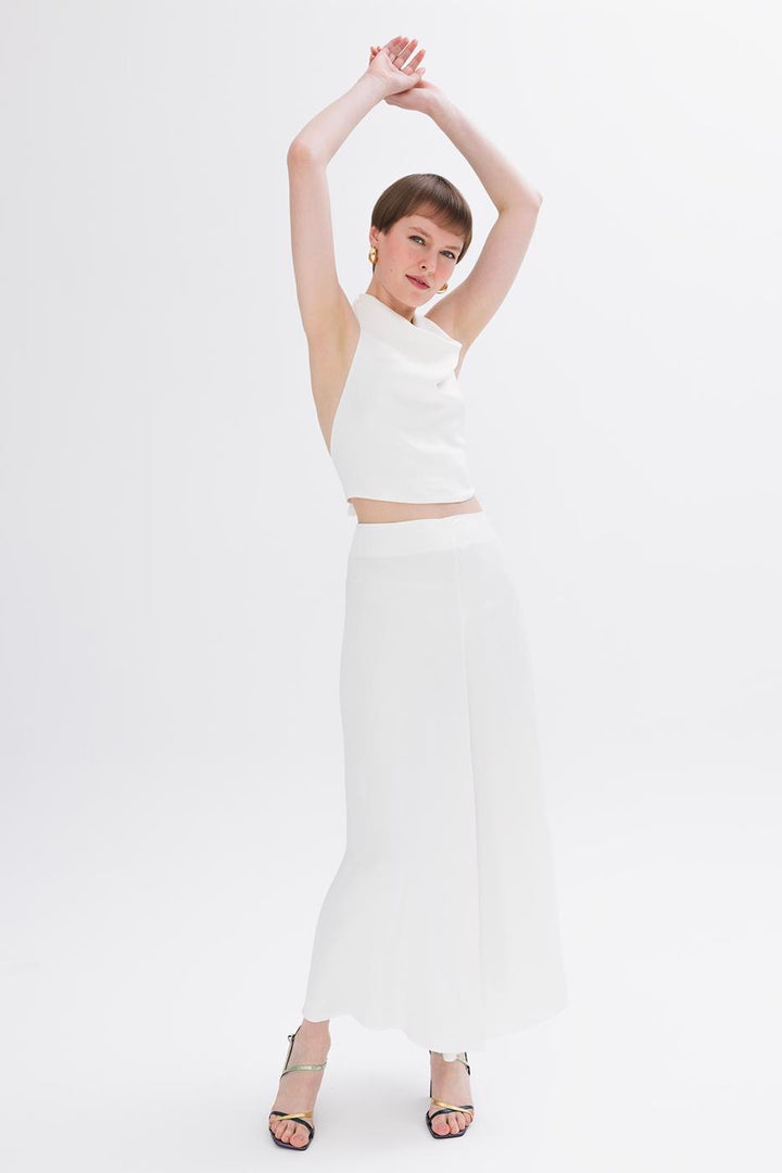 BSL Women Satin Midi Skirt - Waldorf