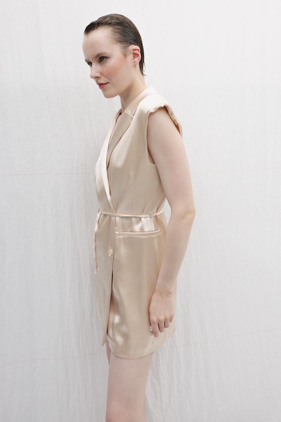 BSL Women Satin Mini Jacket Dress - Prescott Valley