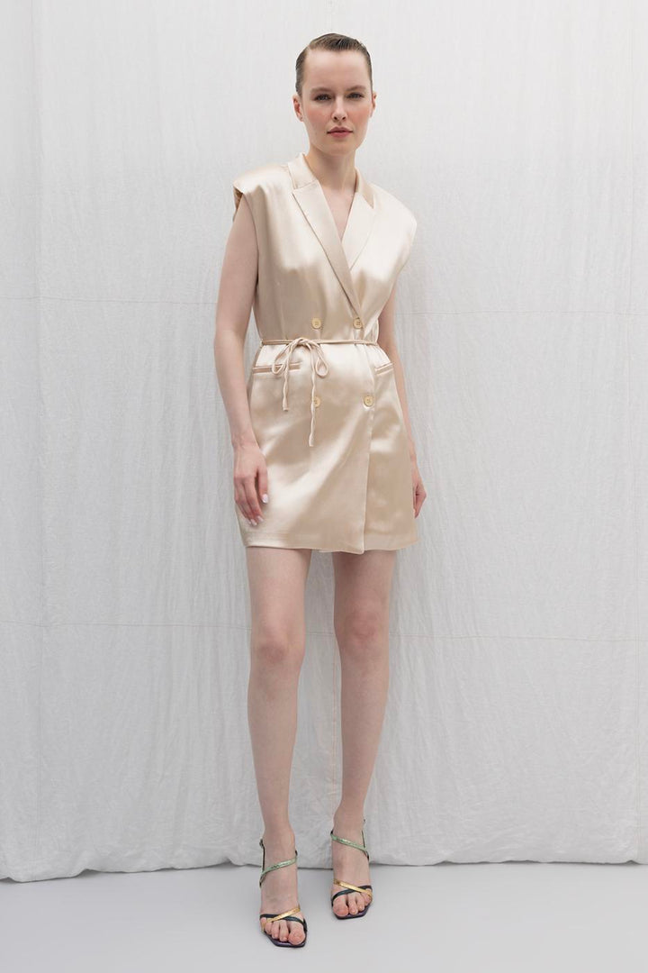 BSL Women Satin Mini Jacket Dress - Prescott Valley