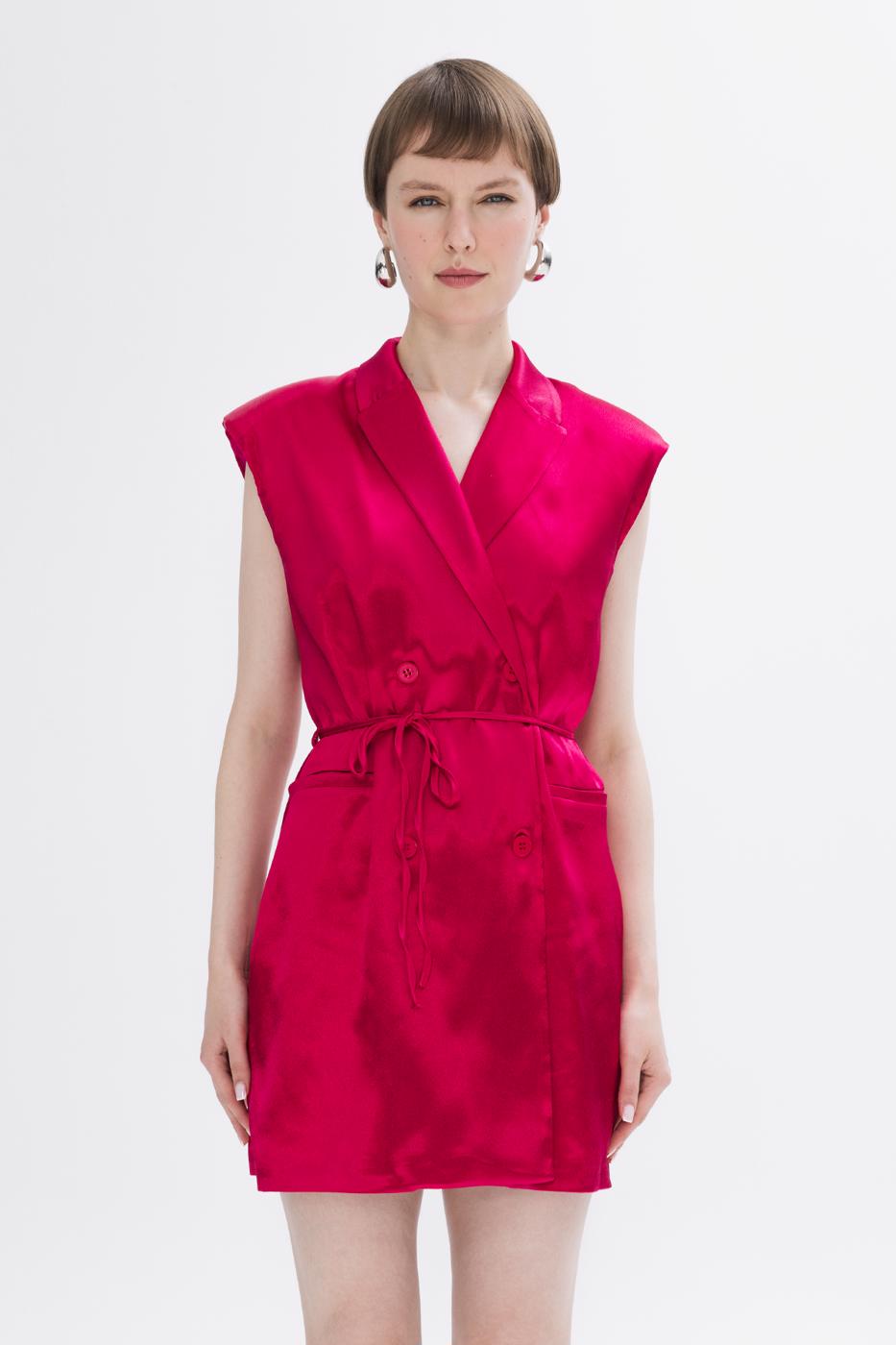 BSL Women Satin Mini Jacket Dress - Fermo