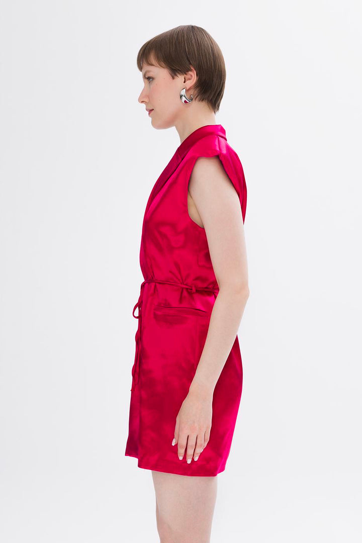 BSL Women Satin Mini Jacket Dress - Fermo
