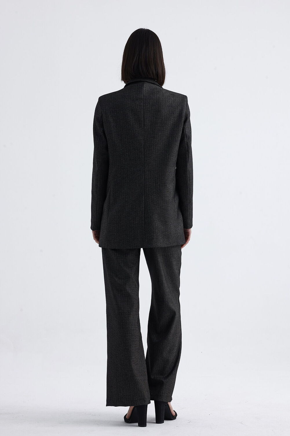 SNS Sense Anthracite Lined Double-Breasted Seasonal Women's Suit - Greenville