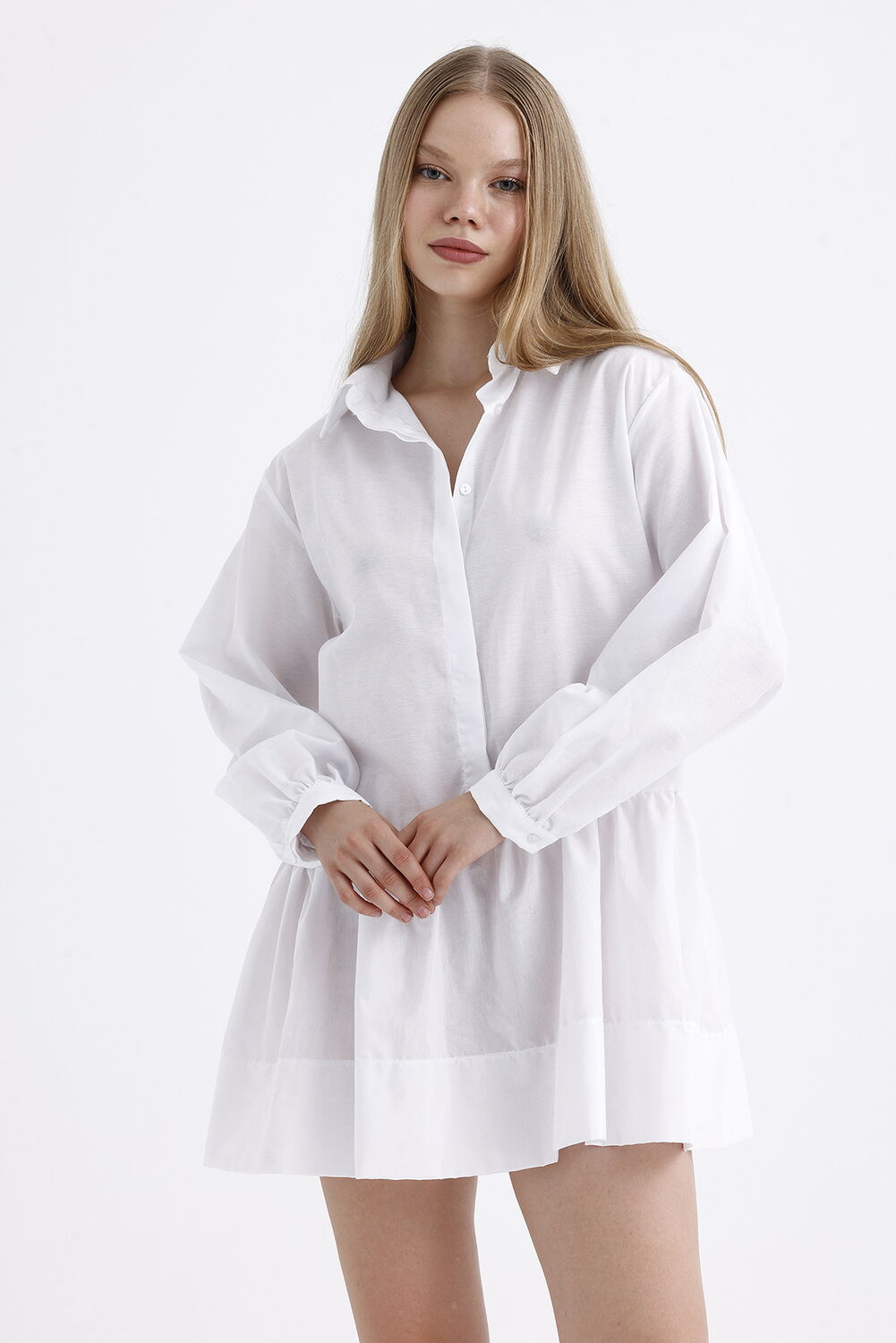 SNS Sense White Secret Pat Neck Mini Dress - Nanterre
