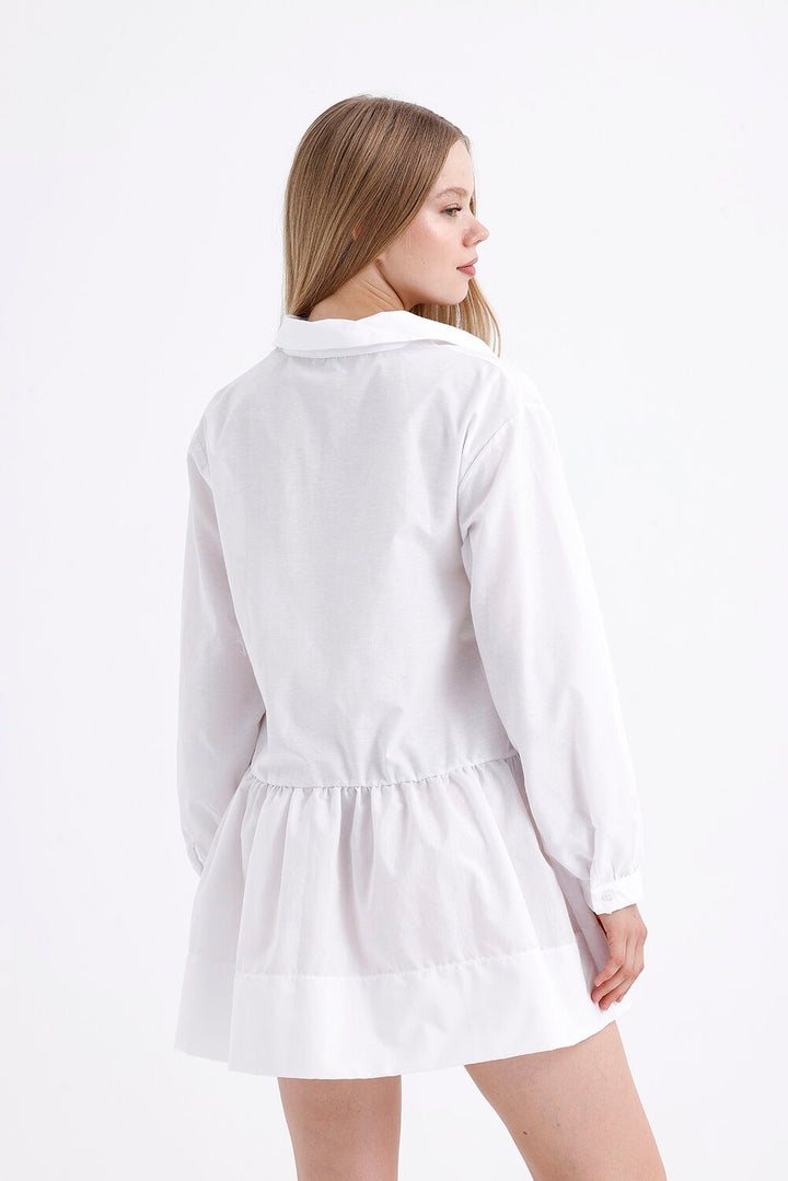 SNS Sense White Secret Pat Neck Mini Dress - Nanterre