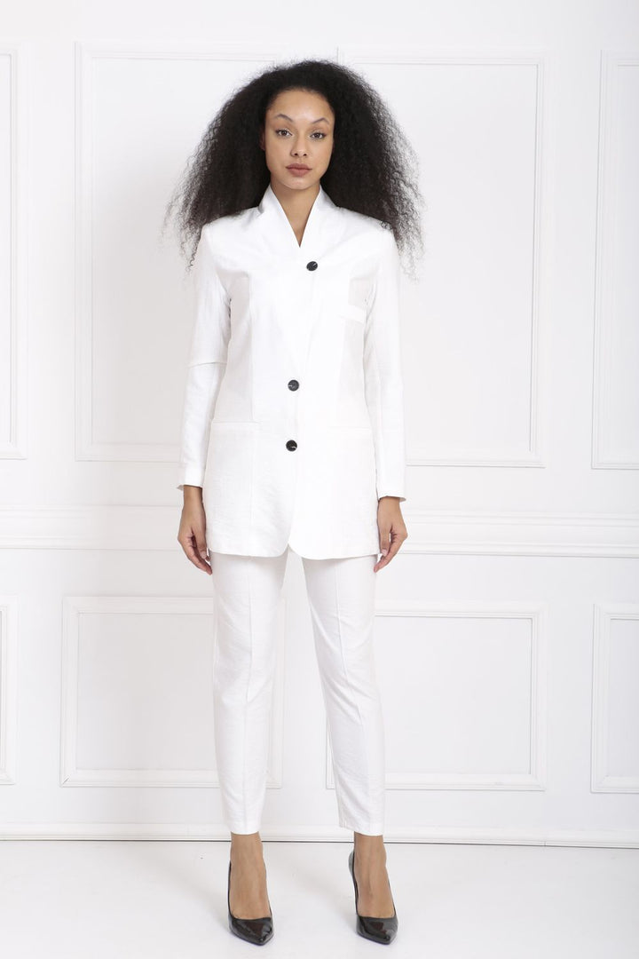 SNS Sense White Suit 2 Piece Suit - Ílion