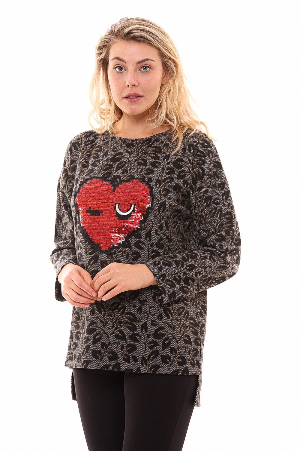 SNS Sense Bordeaux Bader Heart Embroidered Blouse - Fastiv