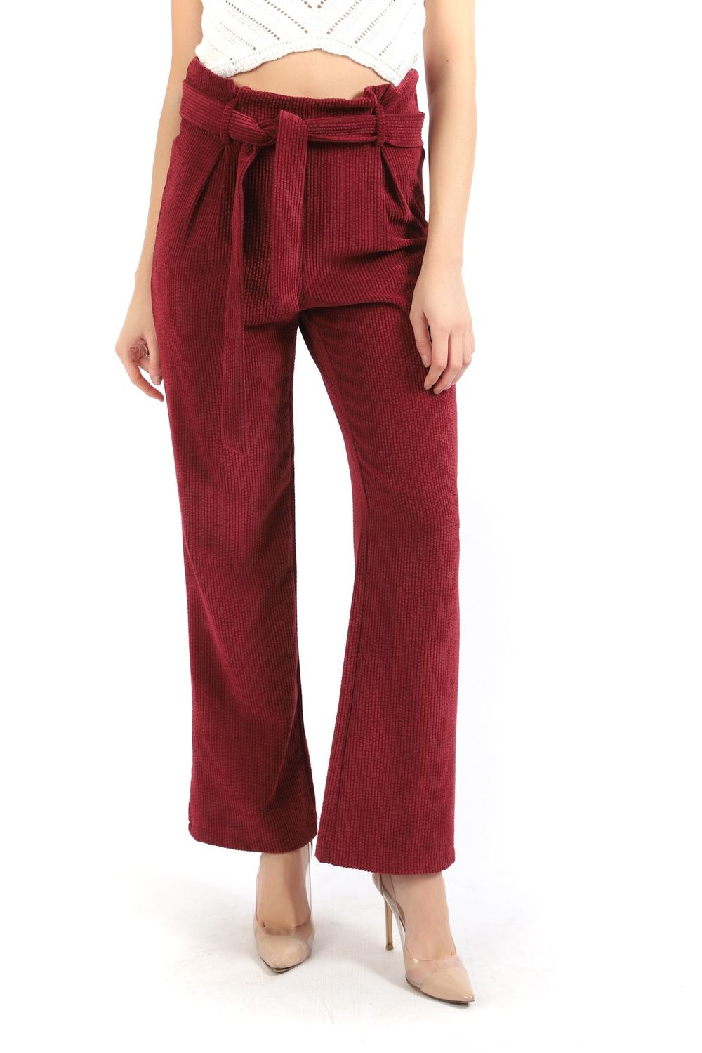 SNS Sense Burgundy High Waisted Corduroy Pants - Oakville