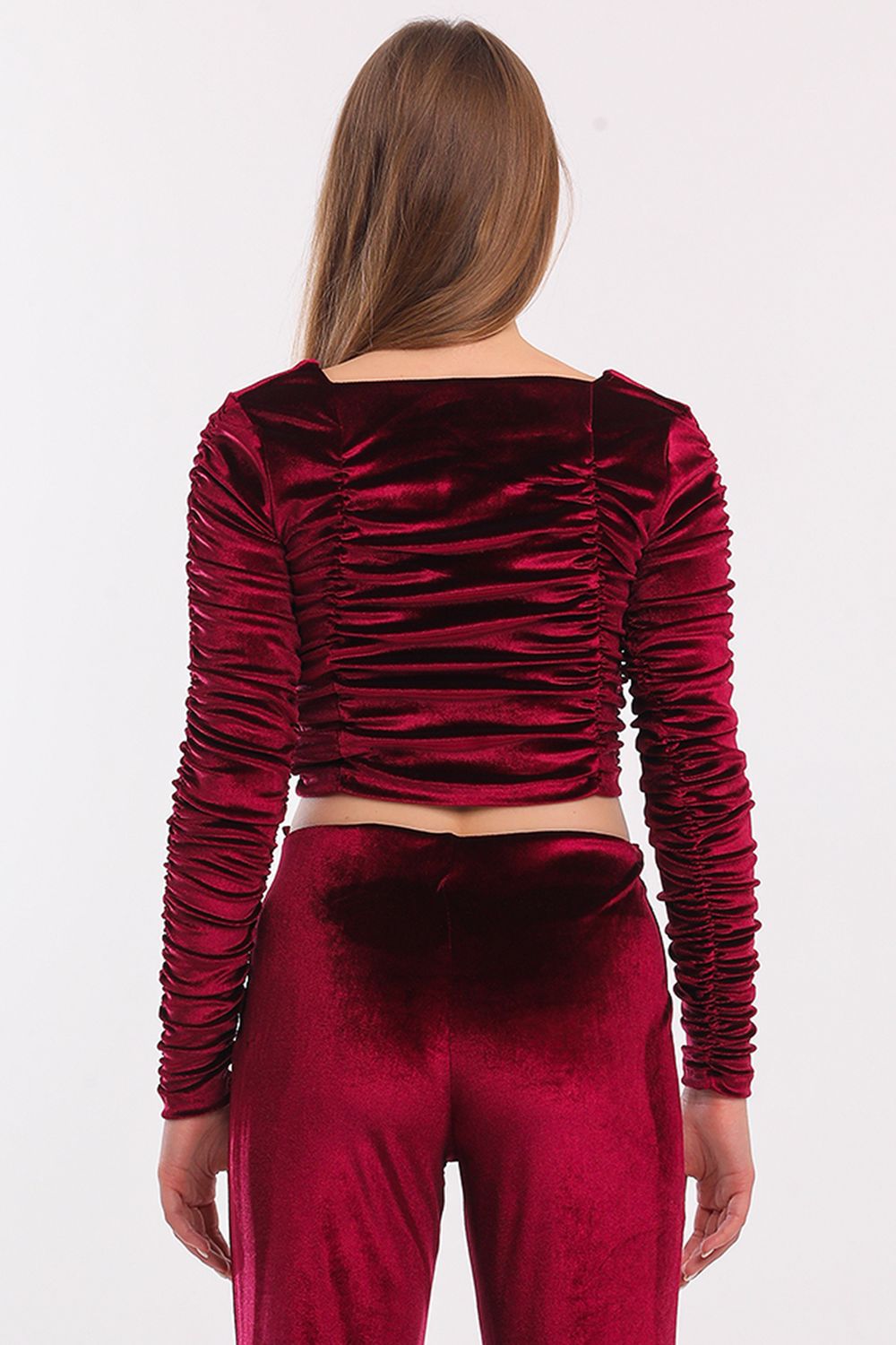 SNS Sense Bordeaux Ruched Velvet Evening Corset - Neustadt am Rübenberge