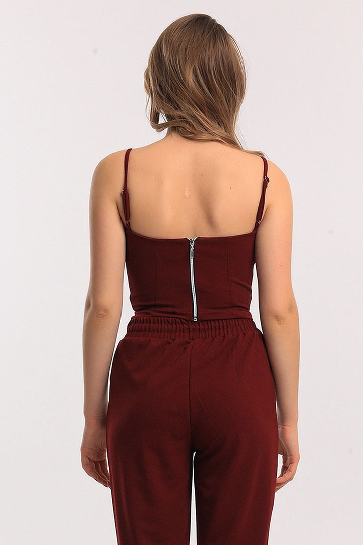 SNS Burgundy Velvet Bustier - Overland Park