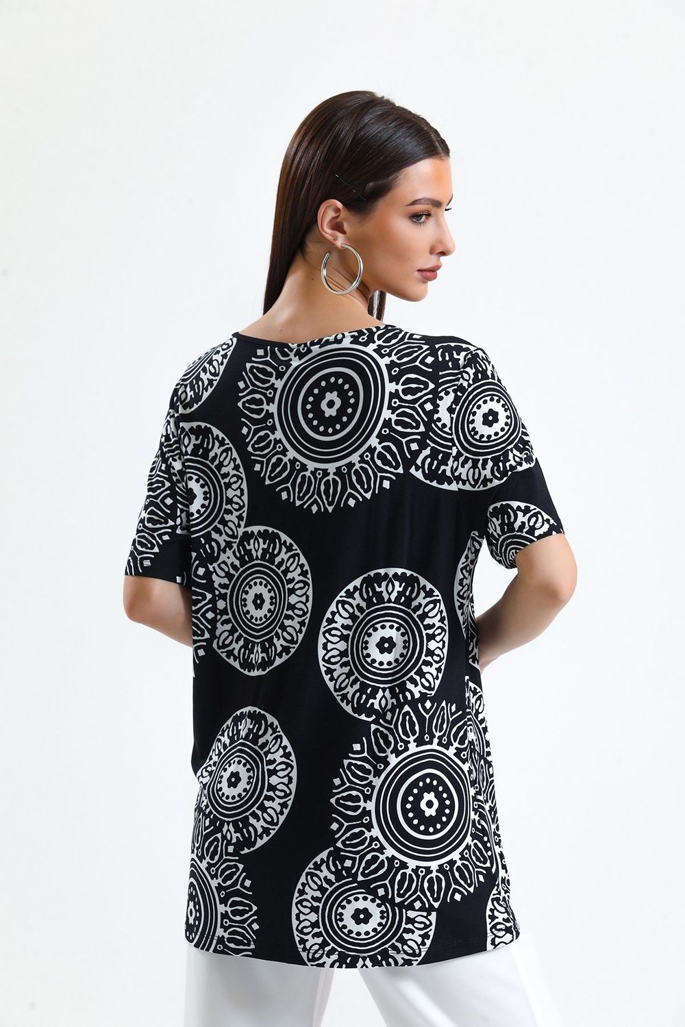 SNS Tunic with Polka Dot Pattern Plus Size - El Monte