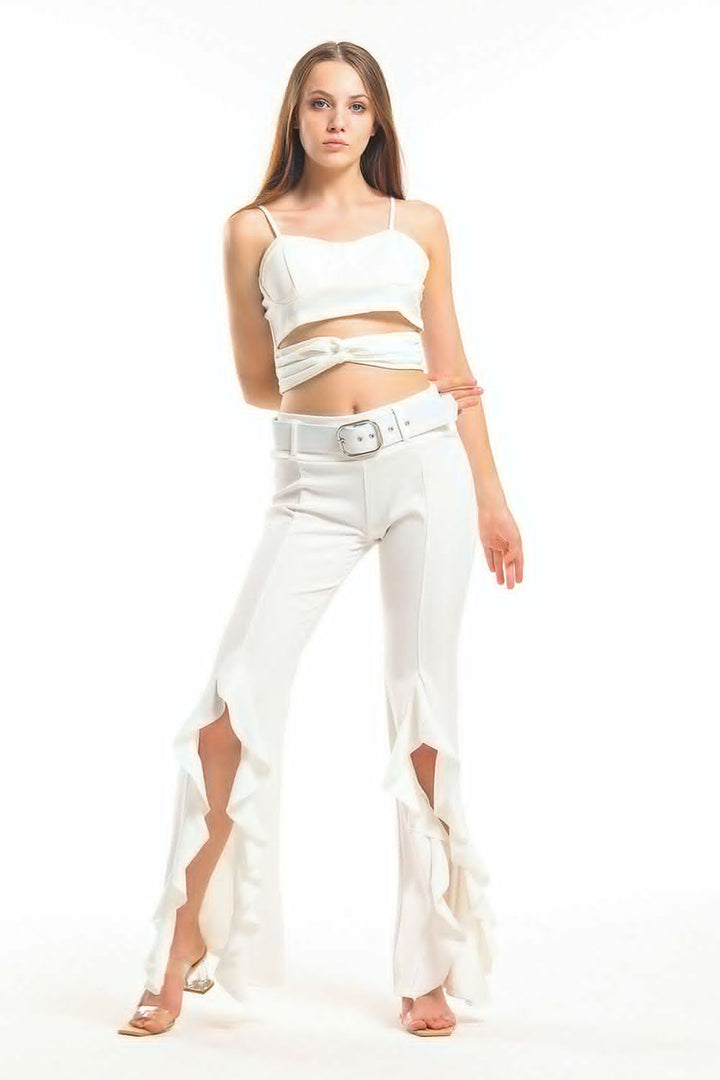 SNS Sense Ecru Zippered Scuba Crepe Bustier - Winterthur