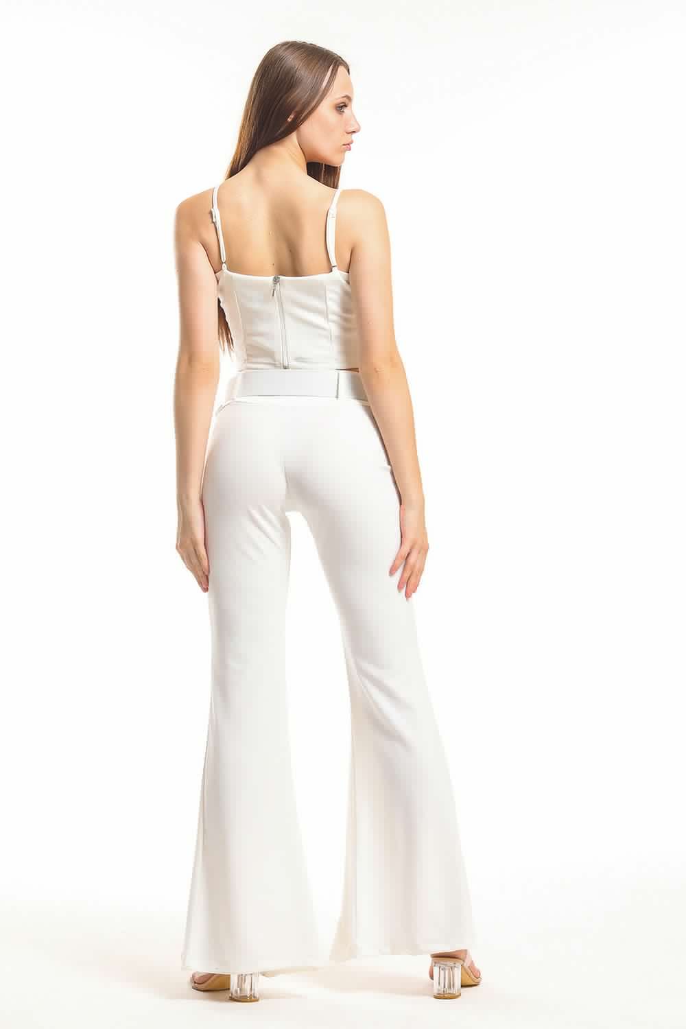 SNS Sense Ecru Zippered Scuba Crepe Bustier - Winterthur
