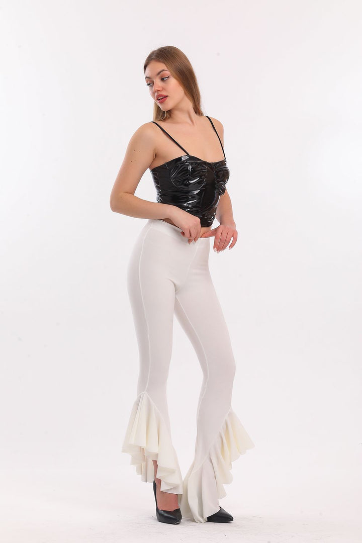 SNS Sense Ecru Belted Pike Steel Pants - Foggia