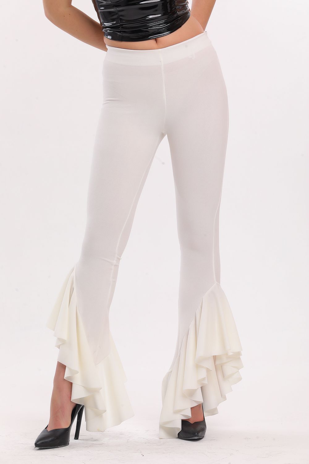 SNS Sense Ecru Belted Pike Steel Pants - Foggia