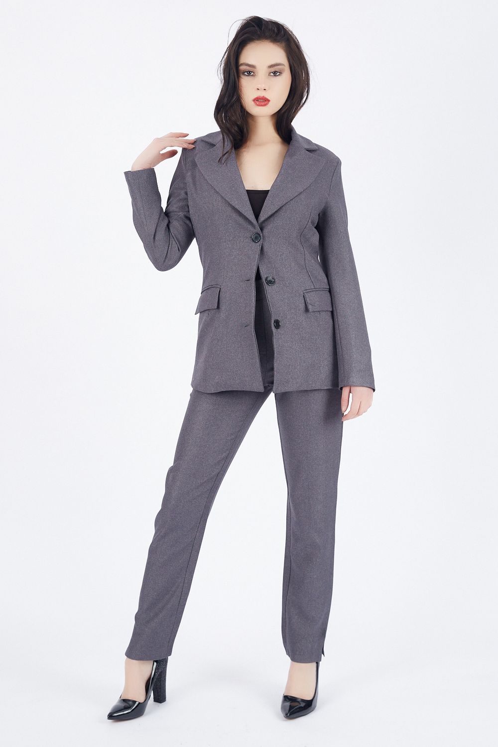 SNS Sense Gray Buttoned Lined Jacket - Gießen