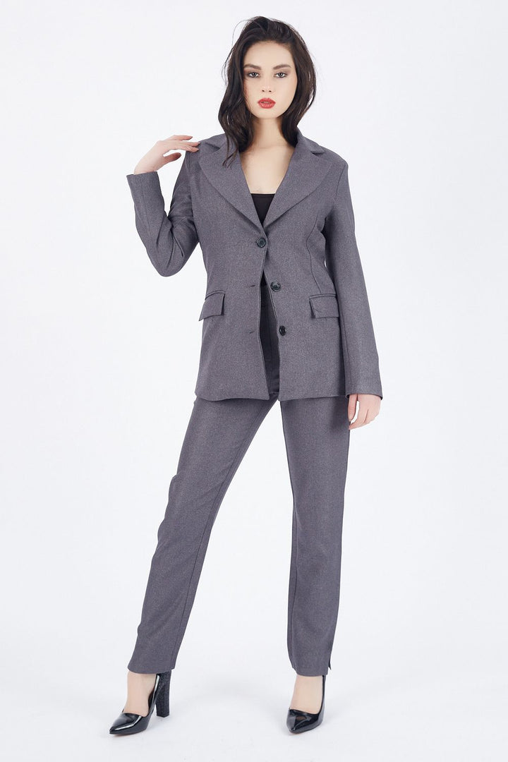 SNS Sense Gray Buttoned Lined Jacket - Gießen