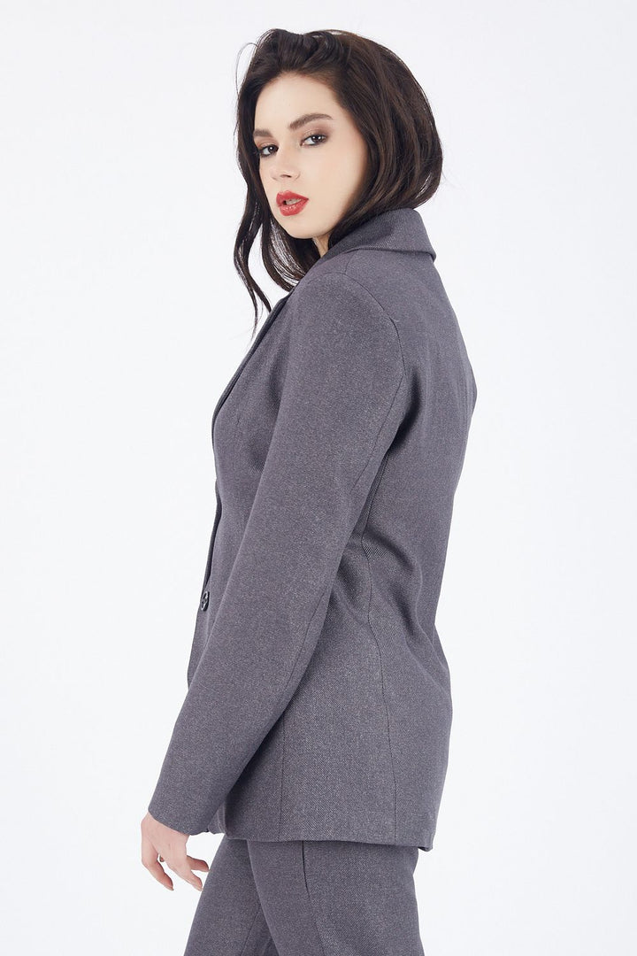 SNS Sense Gray Buttoned Lined Jacket - Gießen