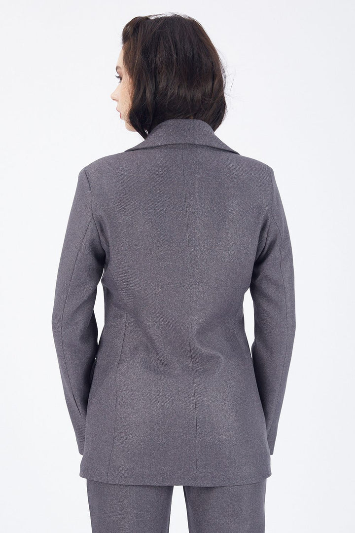 SNS Sense Gray Buttoned Lined Jacket - Gießen