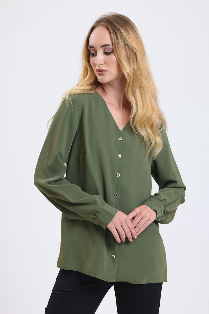 SNS Sense Hakı Long Sleeve Jesika Shirt - Huntington