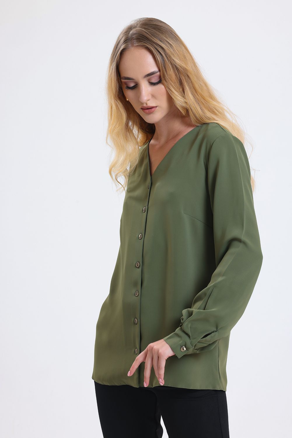 SNS Sense Hakı Long Sleeve Jesika Shirt - Huntington
