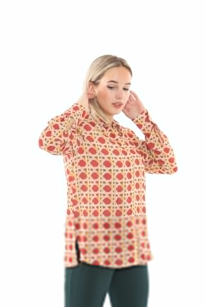 SNS Sense Red Long Sleeve Cuff Front Patch Shirt - Bergkamen