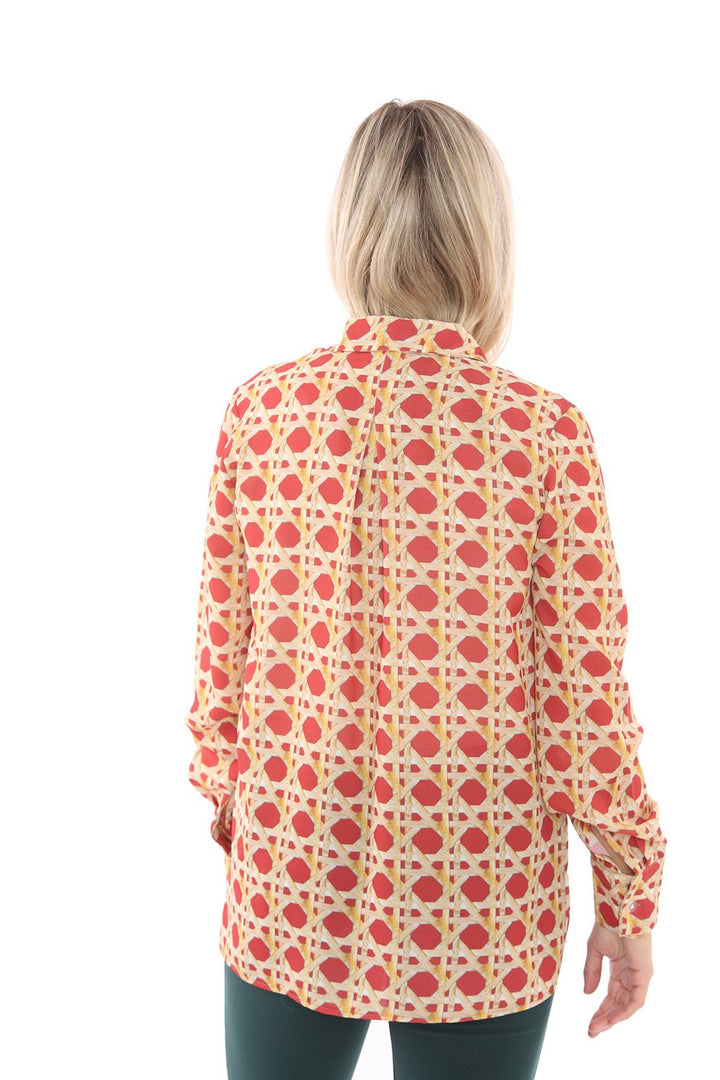 SNS Sense Red Long Sleeve Cuff Front Patch Shirt - Bergkamen