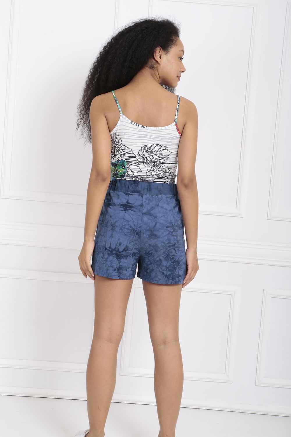 SNS Sense Laci Batik Elastic Waist Batik Patterned Shorts - Catford