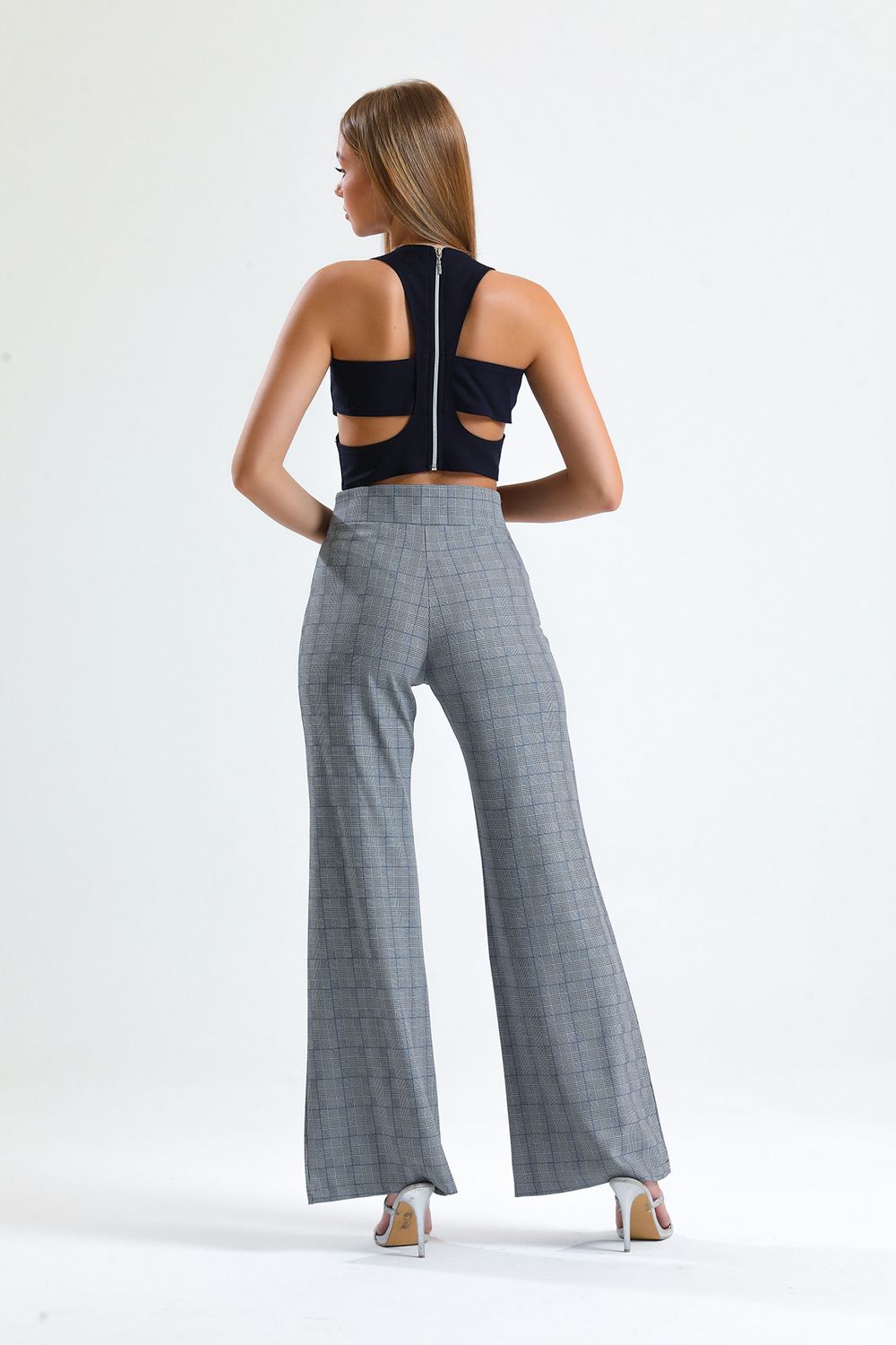 SNS Sense Lacivert Plaid Pants - Lancaster