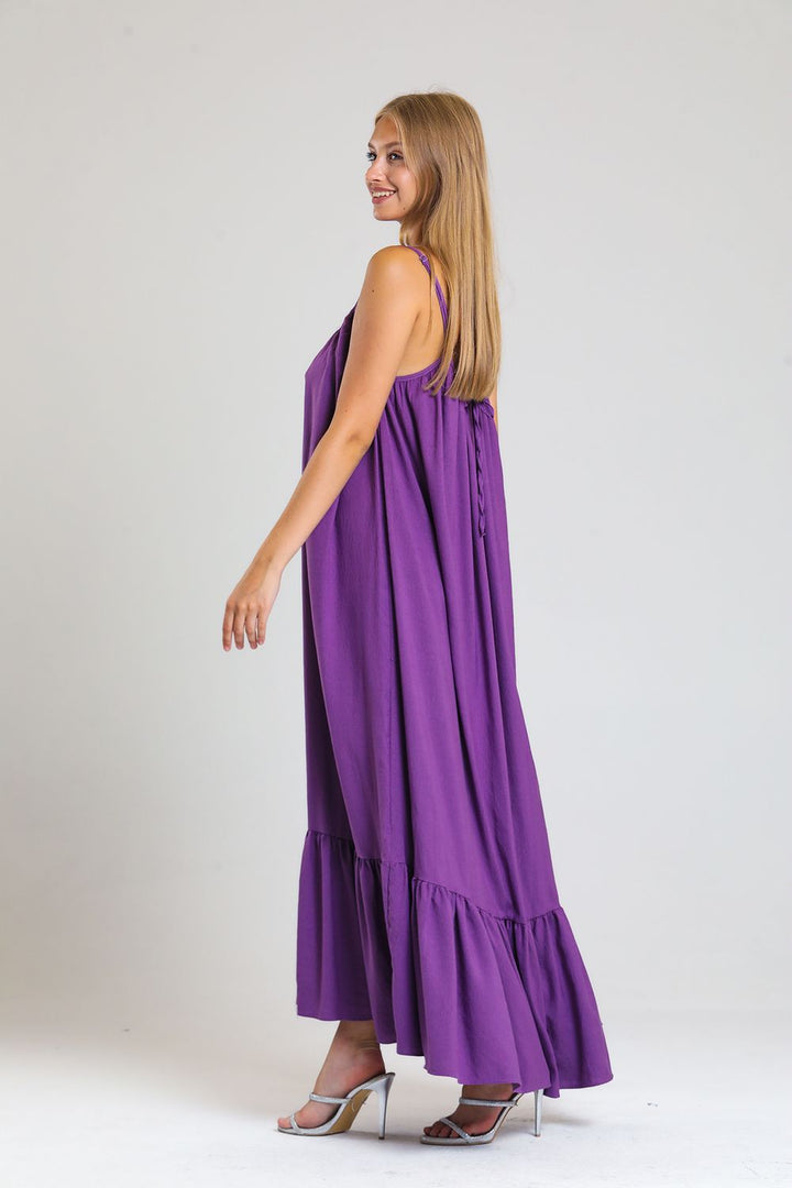 SNS Sense Lilac Strappy Ruched A-line Maxi Dress - Union