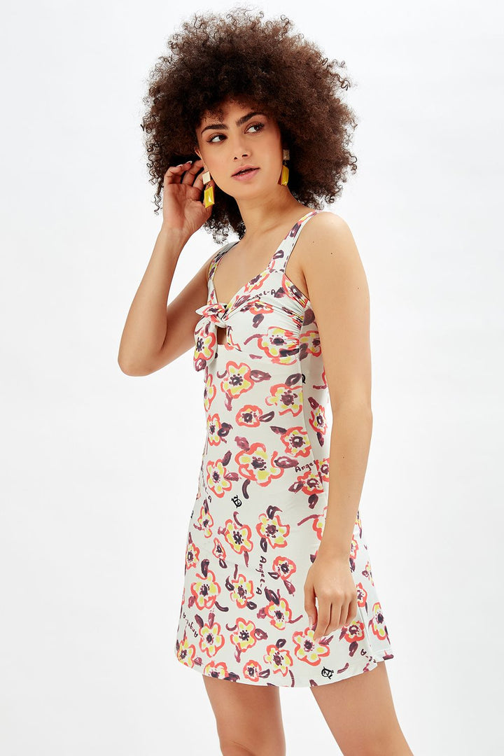 SNS Sense Coral Strappy Front Tie Long Dress - Drachten