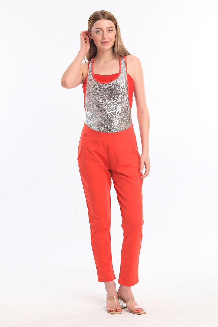 SNS Sense Coral Sequin Detailed Jumpsuit - Seraing