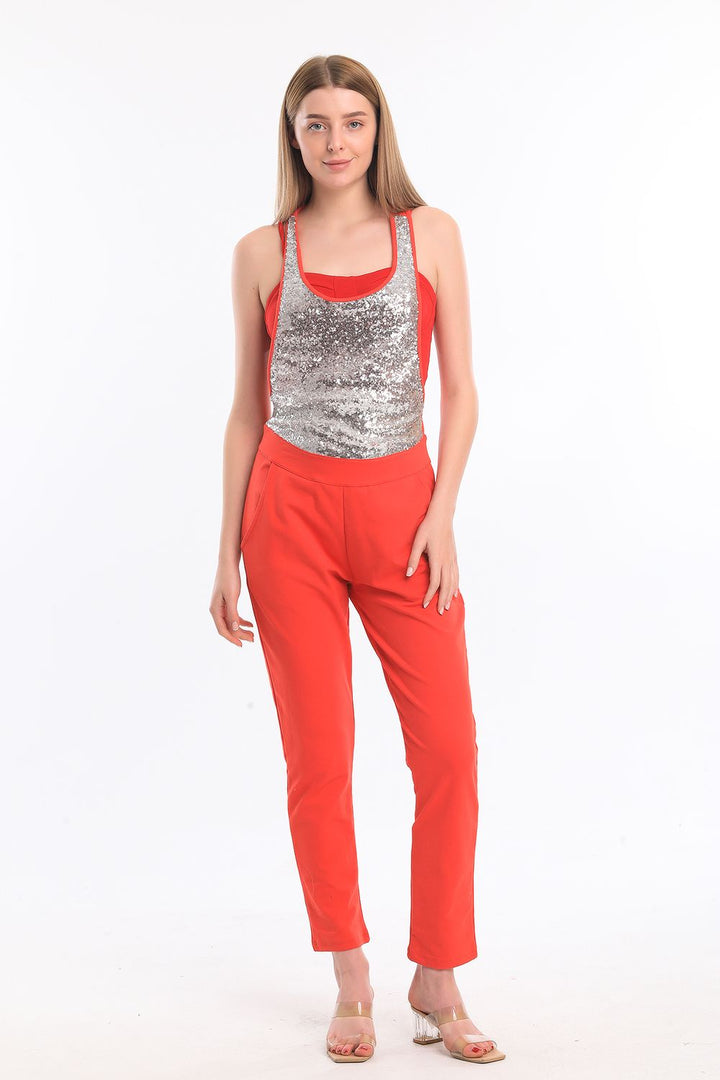 SNS Sense Coral Sequin Detailed Jumpsuit - Seraing