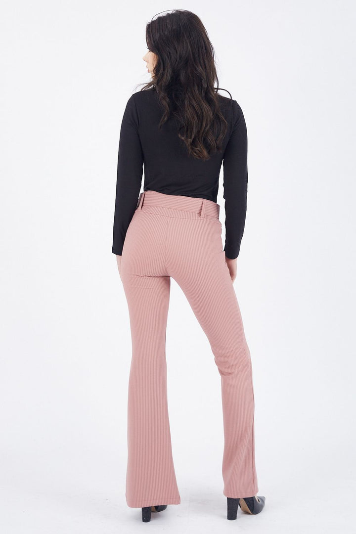 SNS Sense Powder Belted Lycra Ribbed Velvet Pants - Vilvoorde