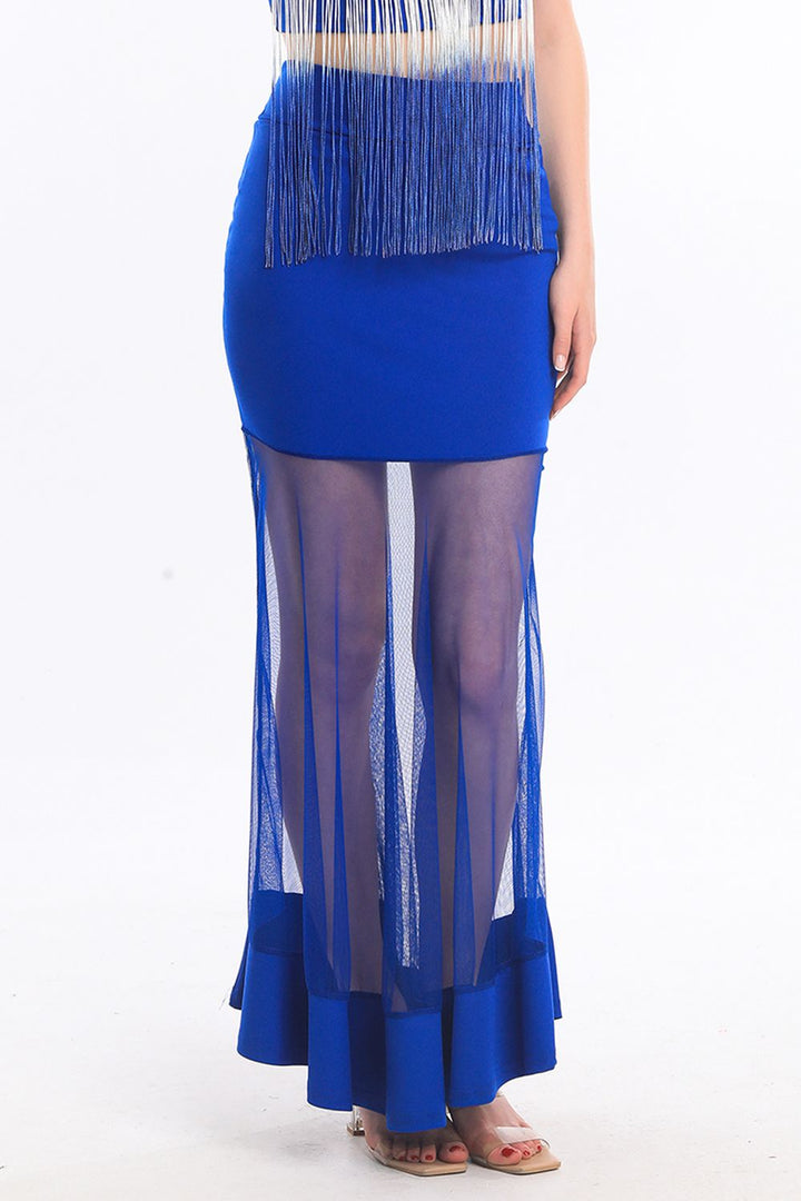 SNS Sense Sax Tulle Skirt with Ruffle Trim - Scunthorpe