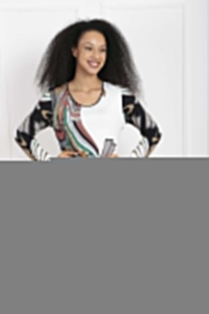SNS Sense Black Ecru Bader Bow Detailed Short Sleeve Panel Stone Embellished Shirt - Puerto Real