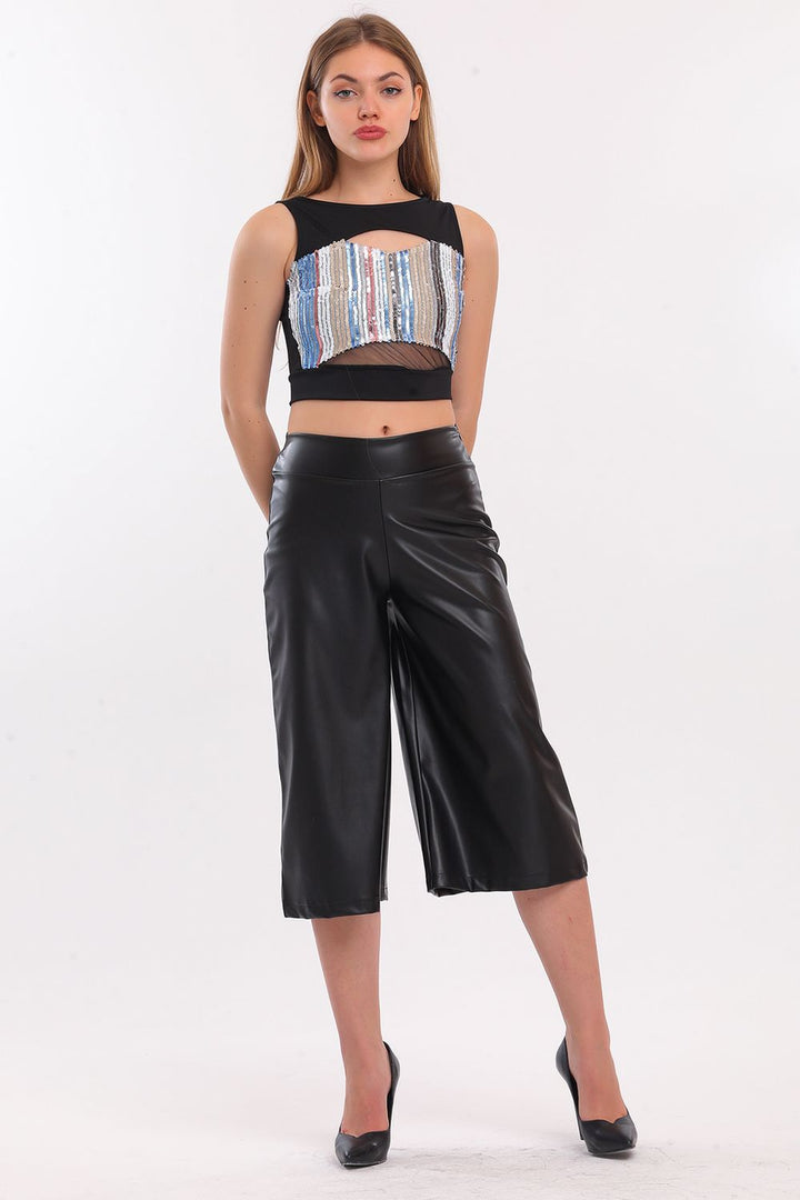 SNS Sense Black Infinity Leather Capri - Medicine Hat