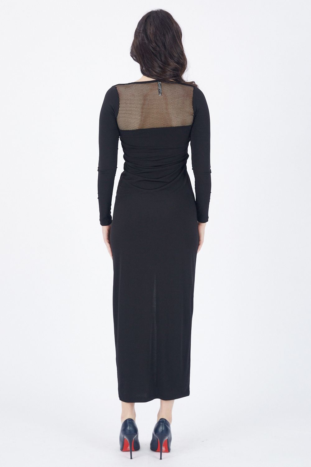 SNS Black Shoulders and Back Mesh Candy Dress with Sense Garnish - Eastleigh