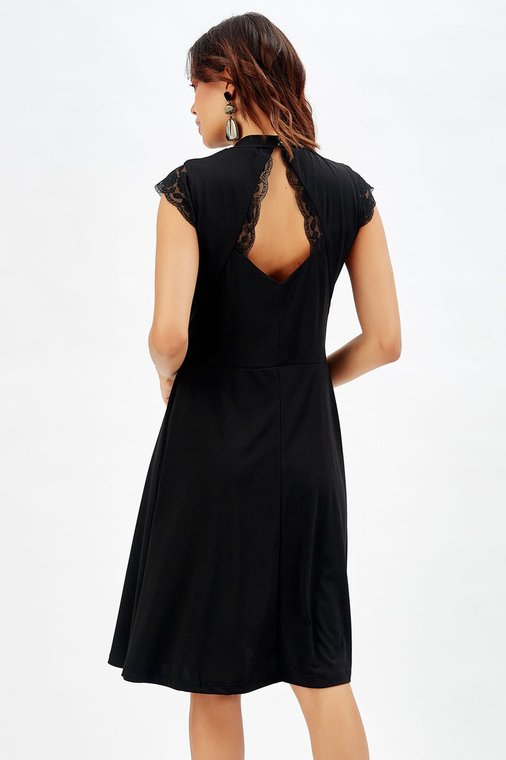 SNS Sense Black Window Detailed Evening Dress - Tuscaloosa