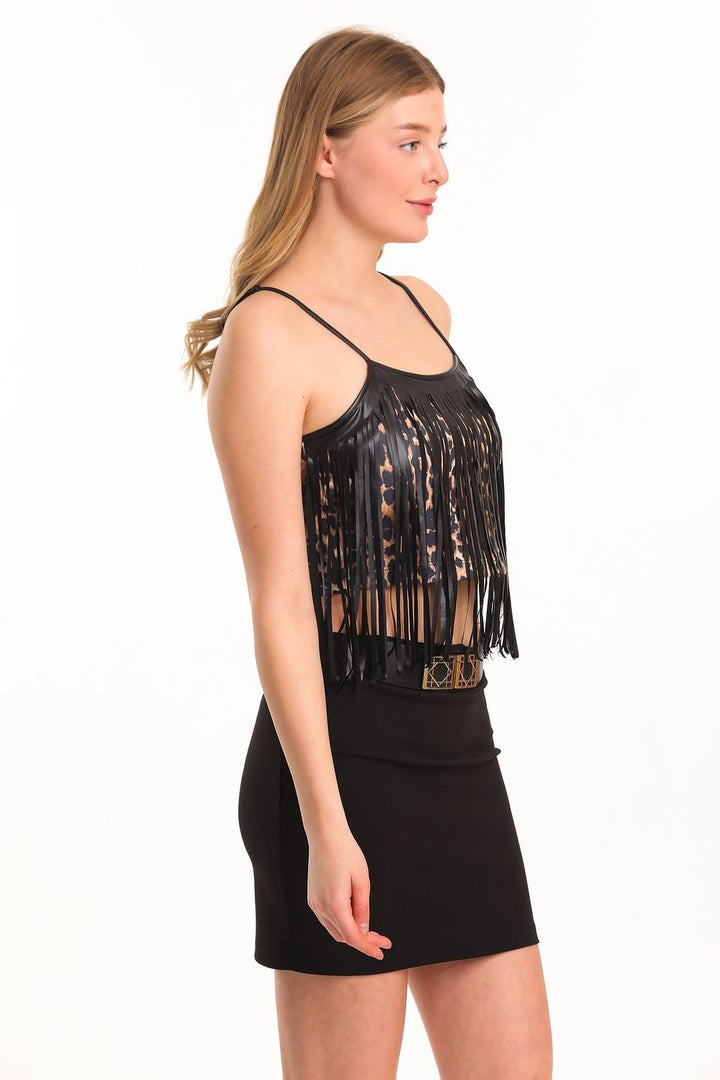 SNS Black Year Sense Metal Buckle Detailed Scuba Crepe Mini Skirt - Wattrelos