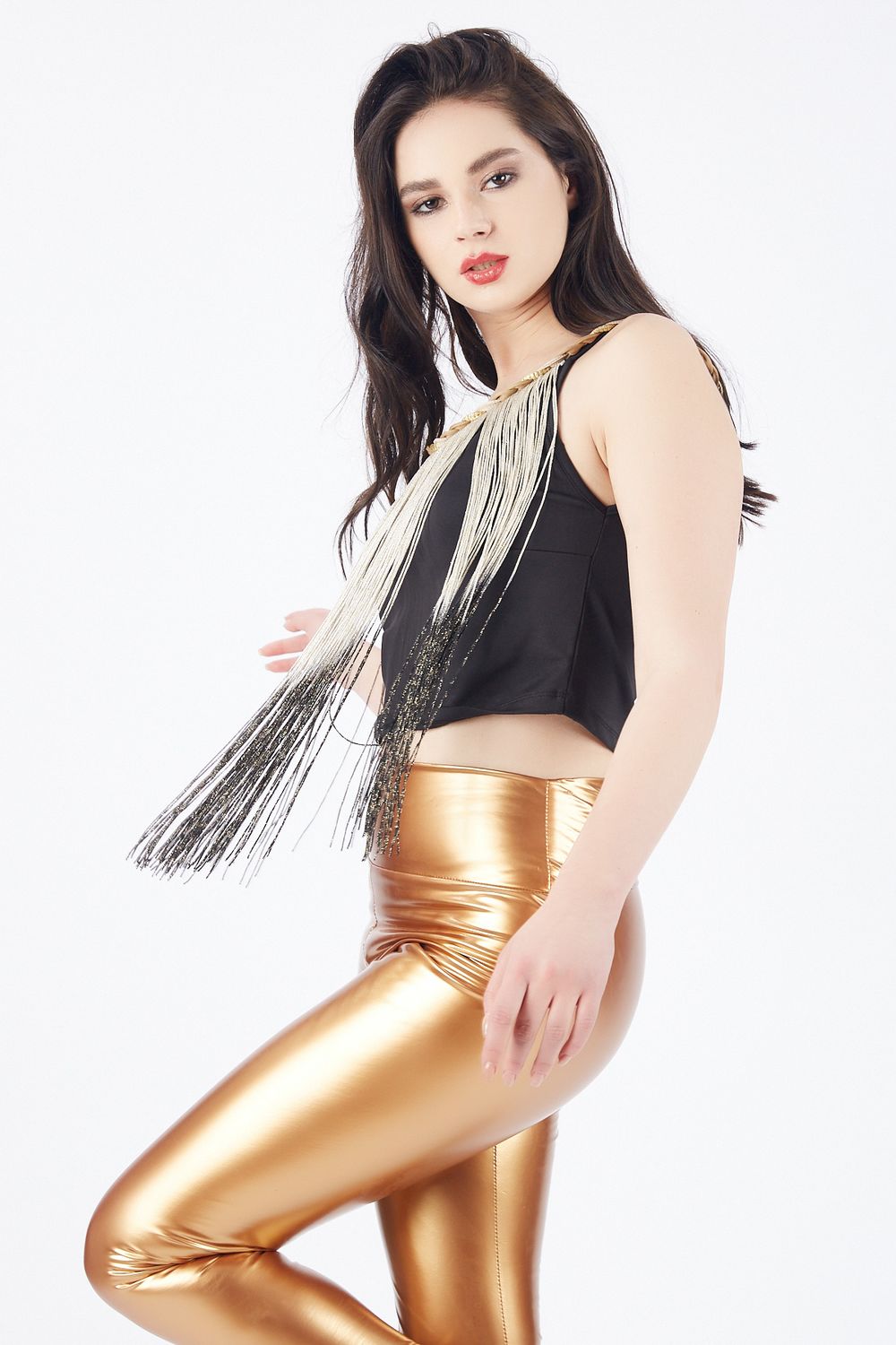SNS Sense Black Collar Hair Braided Blouse_Blz32274 - Santa Cruz