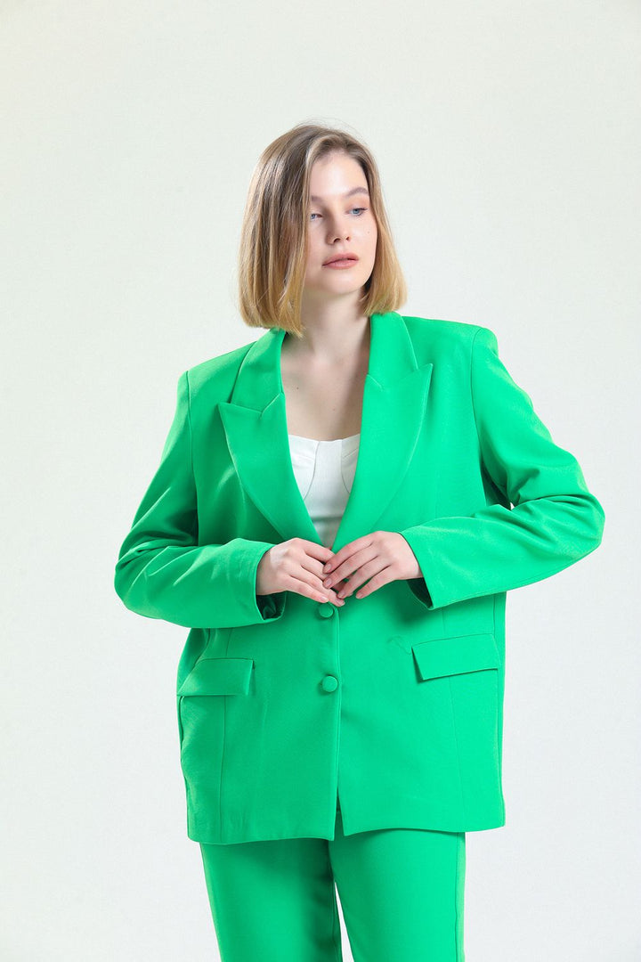 SNS Sense Green Lined Front Fabric Coated Hürrem Jacket - Sinsheim