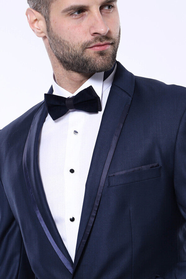 WSS Shawl Lapel Blue Wedding Suit  - Taylorsville