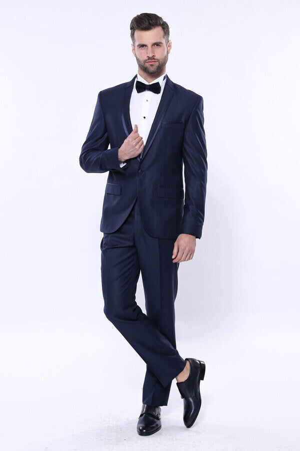 WSS Shawl Lapel Blue Wedding Suit  - Taylorsville