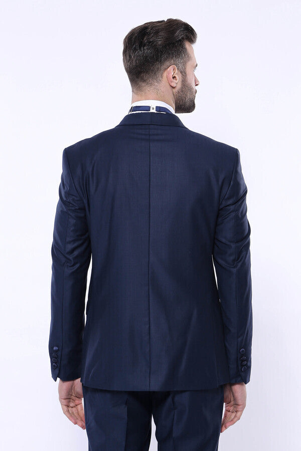 WSS Shawl Lapel Blue Wedding Suit  - Taylorsville