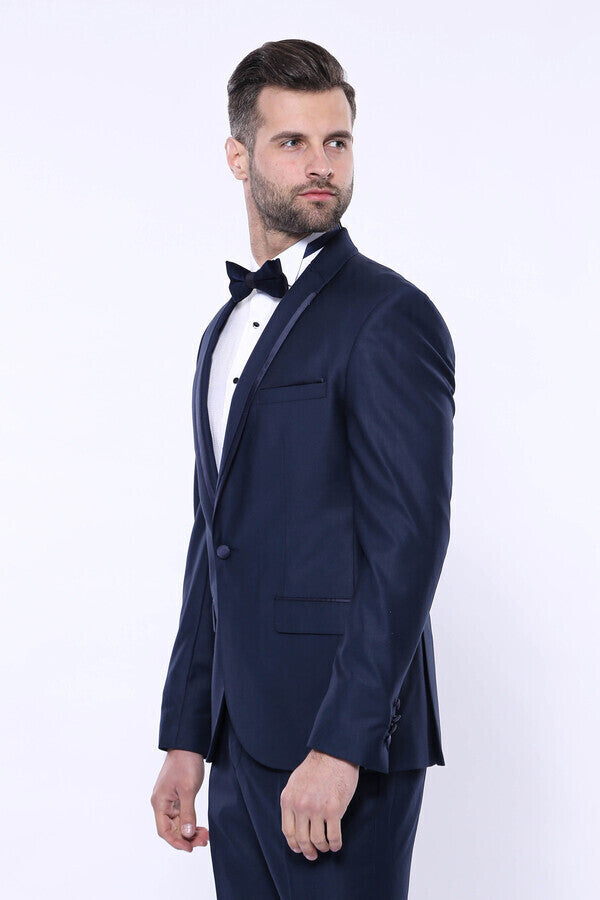 WSS Shawl Lapel Blue Wedding Suit  - Taylorsville