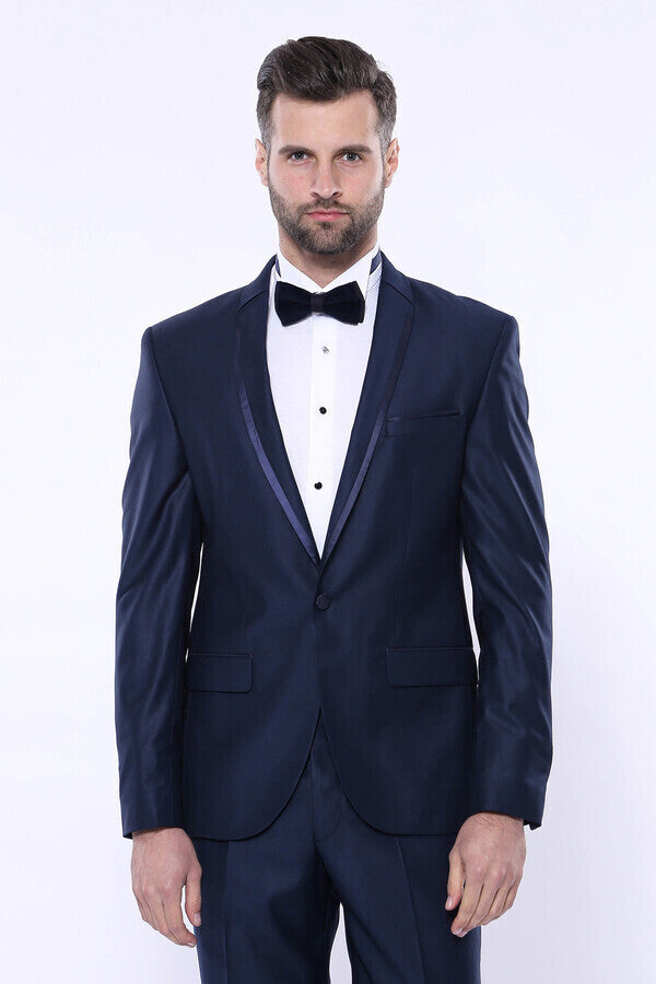 WSS Shawl Lapel Blue Wedding Suit  - Taylorsville