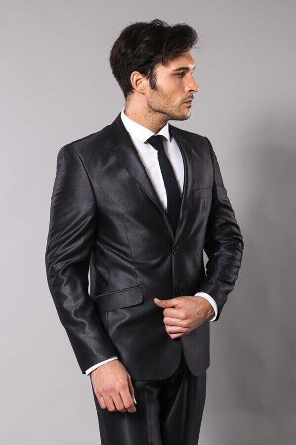 WSS Shiny Smoked Men's Suit  - Riverton