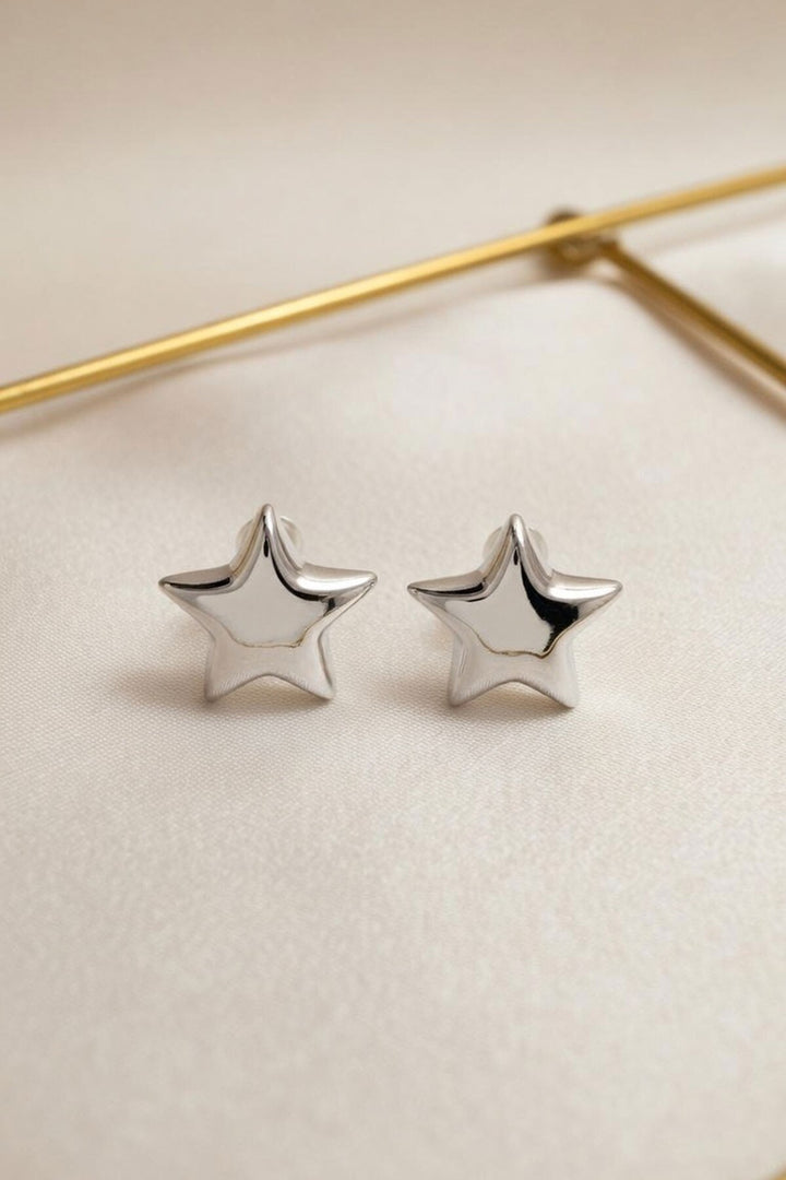 Silver Mini Yıldız Küpe - Fishers