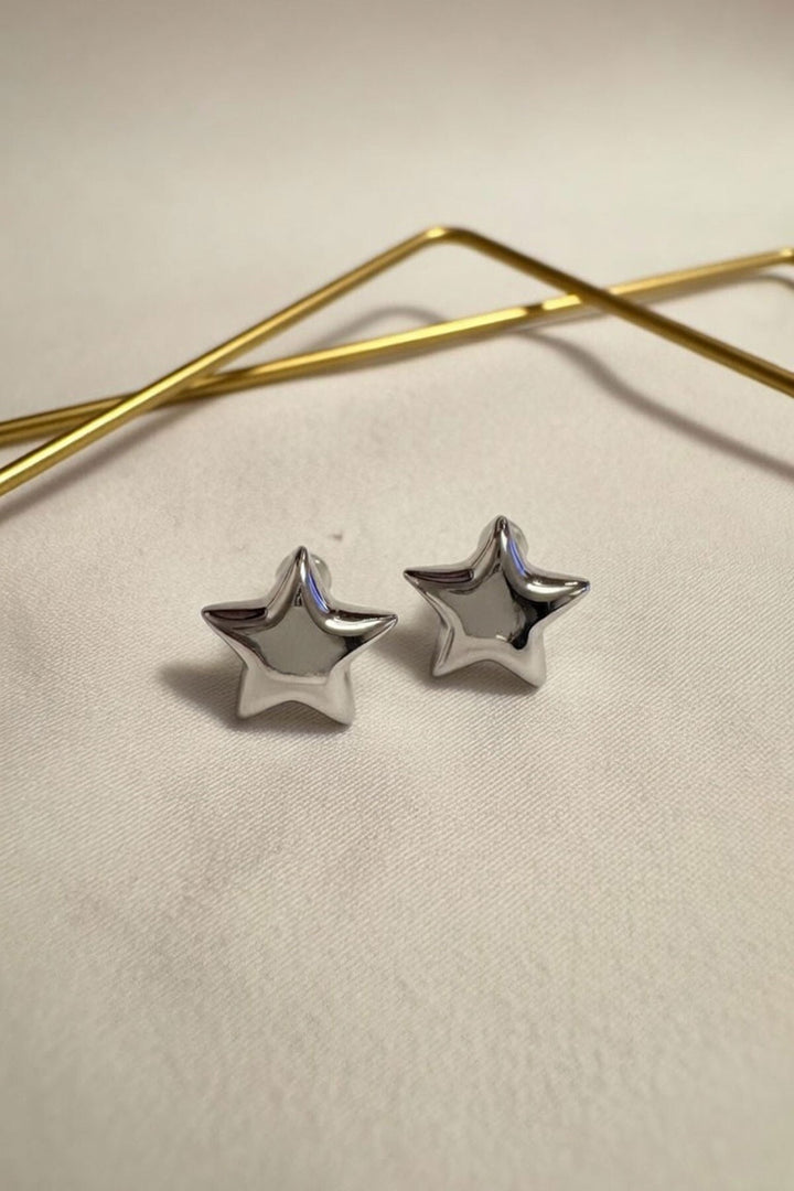Silver Mini Yıldız Küpe - Fishers